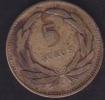 1949 Yılı 5 Kuruş