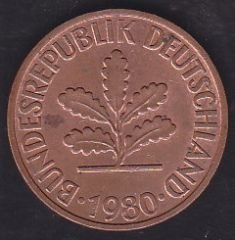 Almanya 2 Pfennig 1980 D