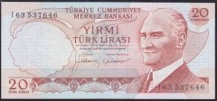 6.EMİSYON 4.TERTİP 20 LİRA I63 537646 ÇİLALTI ÇİL