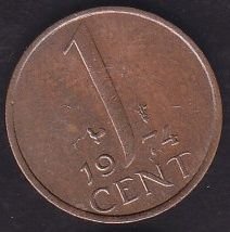 Hollanda 1 Cent 1974