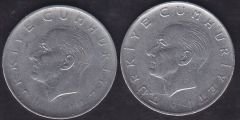 1972 Yılı 1 Lira (Ters Düz Takım)