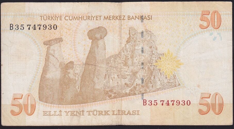 8.Emisyon 50 YTL B35 747930 Çok Temiz