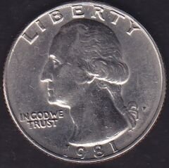Amerika Çeyrek Dolar 1981 P