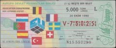 1990 20 Ekim 1/5 Bilet - L Serisi ( V )