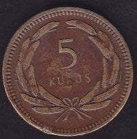 1950 Yılı 5 Kuruş