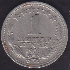 YUGOSLAVYA 1 DİNAR 1968