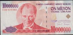 7.Emisyon 10 000 000 Lira E30 737382 Çok Temiz+