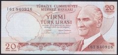 6.EMİSYON 4.TERTİP 20 LİRA I61 840916 ÇİLALTI