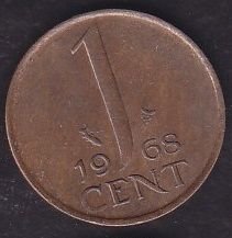 Hollanda 1 Cent 1968