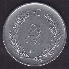 1976 Yılı 2.5 Lira TC lerden Biri Ters Diğeri Düz - Erör