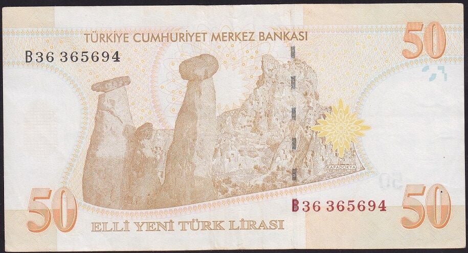 8.Emisyon 50 YTL B36 365694 Çok Temiz+