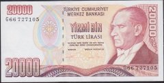 7.Emisyon 2.Tertip 20000 Lira G66 727105 Çilaltı
