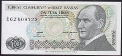 7.Emisyon 2.Tertip 10 Lira E62 609123 Çilaltı