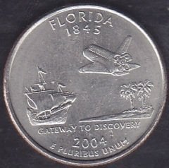 Amerika Çeyrek Dolar 2004 Hatıra Florida