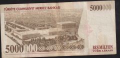 7.Emisyon 5 000 000 Lira G13 492537 Çok Temiz