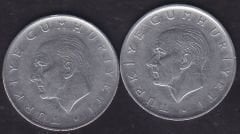 1970 Yılı 1 Lira (Ters Düz Takım)