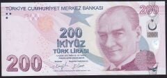 9.Emisyon 5.Tertip 200 Lira F607 027128 Çil