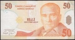 8.Emisyon 50 YTL B40 662842 Çok Temiz+