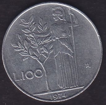 İtalya 100 Liret 1974