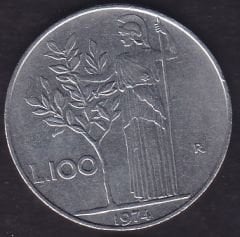 İtalya 100 Liret 1974