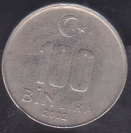 2002 Yılı 100 Bin lira Çok temiz