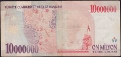 7.Emisyon 10 000 000 Lira A09 025451 Çok Temiz