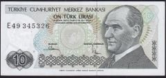 7.Emisyon 2.Tertip 10 Lira E49 345326 Çilaltı