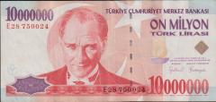 7.Emisyon 10 000 000 Lira E28 750024 Çok Temiz+