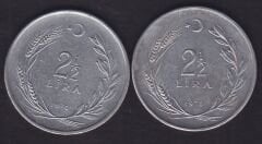 1976 Yılı 2.5 Lira (Ters Düz Takım)