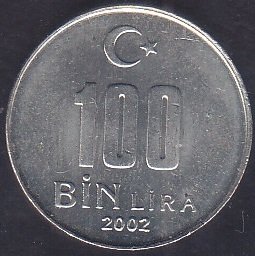 2002 Yılı 100 Bin lira Çilaltı Çil