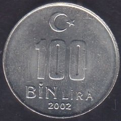 2002 Yılı 100 Bin lira Çilaltı Çil
