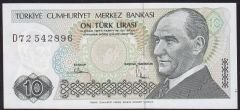 7.Emisyon 2.Tertip 10 Lira D72 542896 Çilaltı Çil
