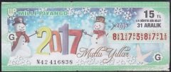 2016 31 ARALIK ÇEYREK BİLET G SERİSİ