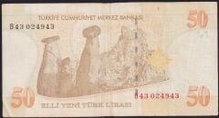 8.Emisyon 50 YTL B43 024943 Çok Temiz