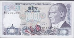 7.Emisyon 1.Tertip 1000 Lira B07 240984 Çil