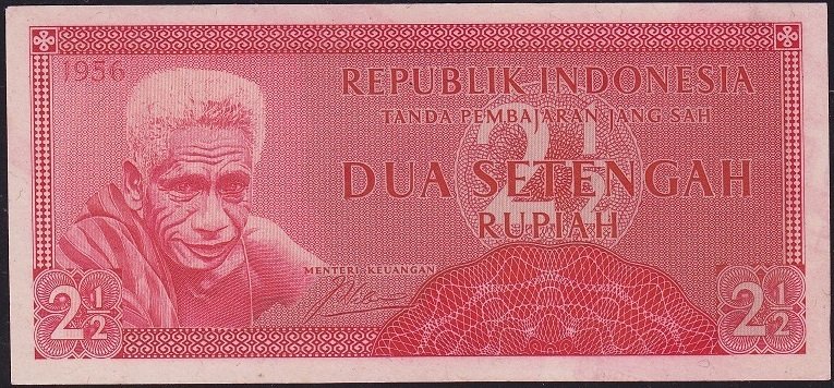 Endonezya 2.5 Rupiah 1956 Çil Pick 75