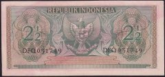 Endonezya 2.5 Rupiah 1956 Çil Pick 75