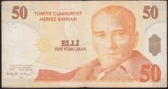 8.Emisyon 50 YTL B44 028873 Çok Temiz
