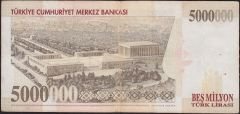 7.Emisyon 5 000 000 Lira C53 930774 Çok Temiz