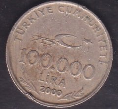 2000 Yılı 100 Bin lira Temiz