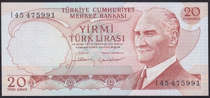 6.EMİSYON 4.TERTİP 20 LİRA I45 475991 ÇİLALTI
