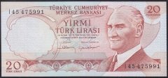 6.EMİSYON 4.TERTİP 20 LİRA I45 475991 ÇİLALTI