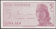 Endonezya 5 Sen 1964 Çilaltı Pick 91