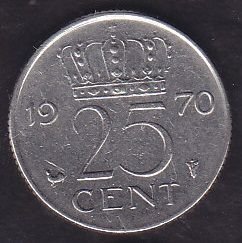 Hollanda 25 Cent 1970
