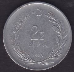 1963 Yılı 2.5 Lira Düz