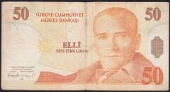8.Emisyon 50 YTL B45 307672 Çok Temiz
