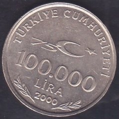 2000 Yılı 100 Bin lira Çilaltı