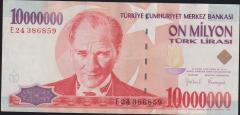 7.Emisyon 10 000 000 Lira E24 386859 Çok Çok Temiz+