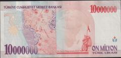 7.Emisyon 10 000 000 Lira E24 386859 Çok Çok Temiz+