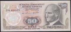 6.EMİSYON 1.TERTİP 50 LİRA Z91 620913 ÇÇT